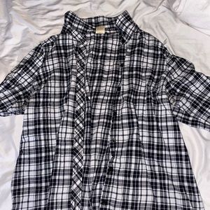 Plaid flannel button up